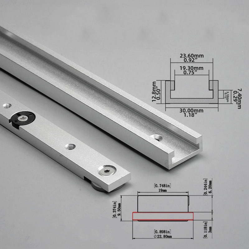 Dowel Jig Kit - 2Pcs T‑Track & Miter Track Jig