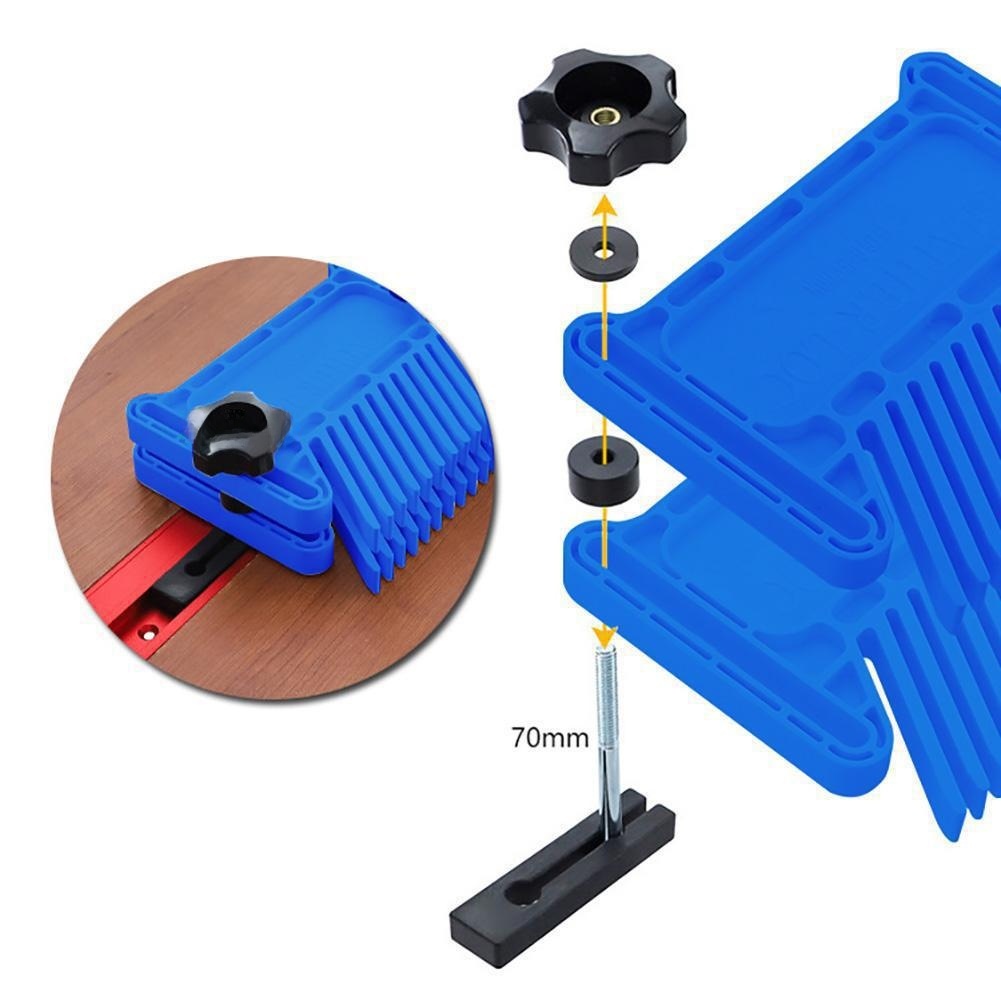 Workshop Tools Safety - Blue ABS Plastic Feather Board Set