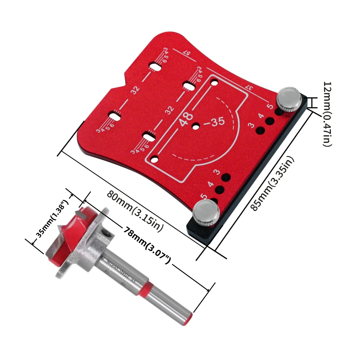 35mm Hinge Hole Positioning Te - огляд і ціна Dowel Jig Kit