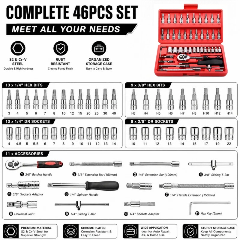 46Pc Auto Maintenance Vehicle- - огляд і ціна Workshop Tools Sale