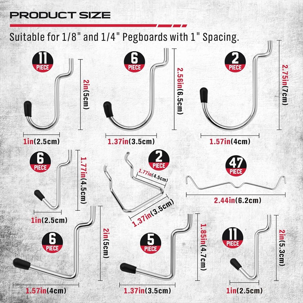 SALE AA63 121Pcs Pegboard Hook - огляд і ціна Workshop Tools Sale