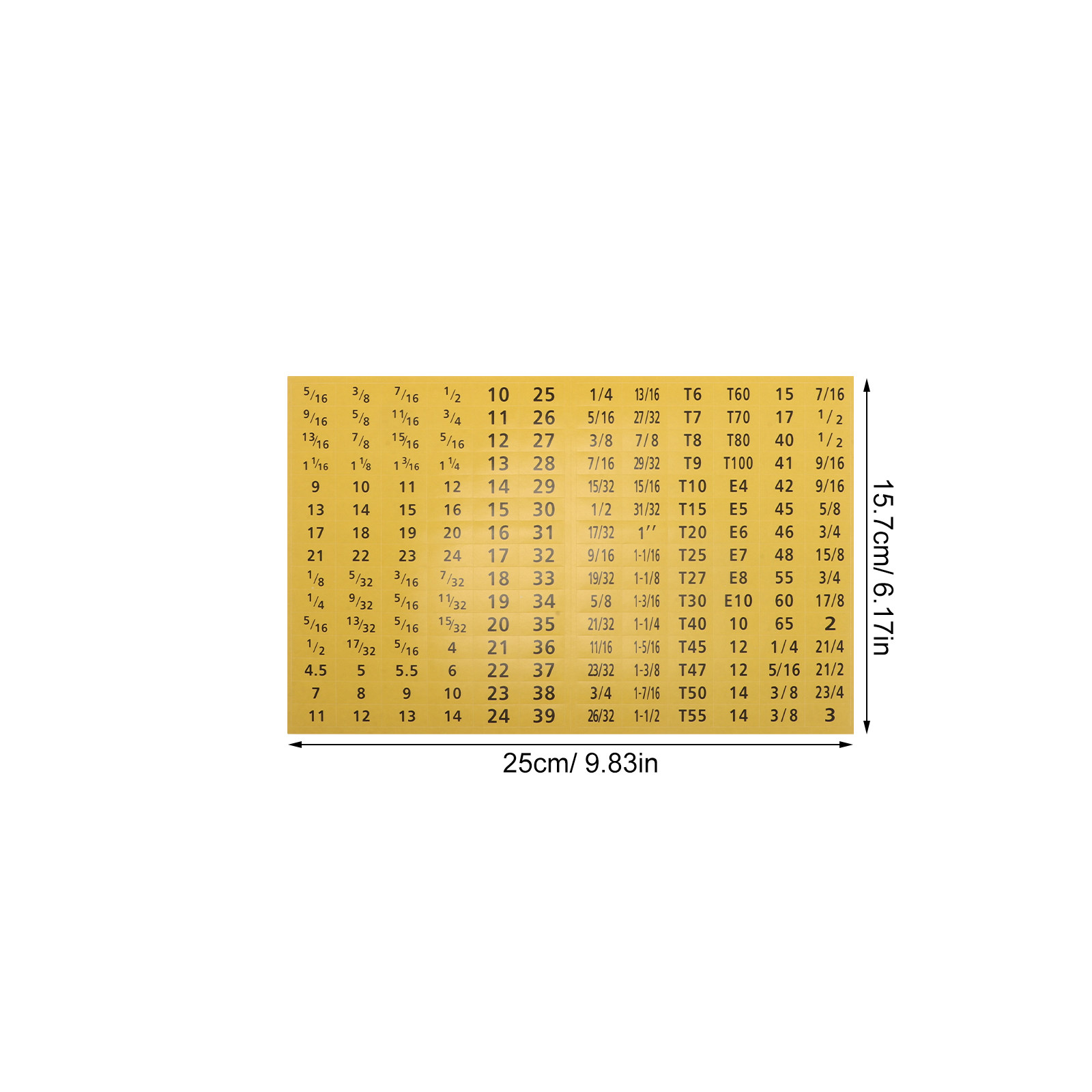 20Sheets Socket Wrench Sticker - огляд і ціна Tools In The Workshop